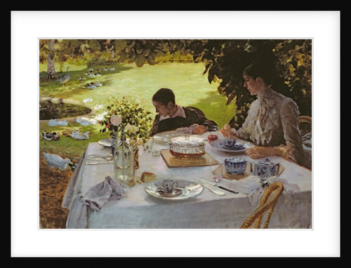 Breakfast in the Garden, 1883 by Giuseppe or Joseph de Nittis