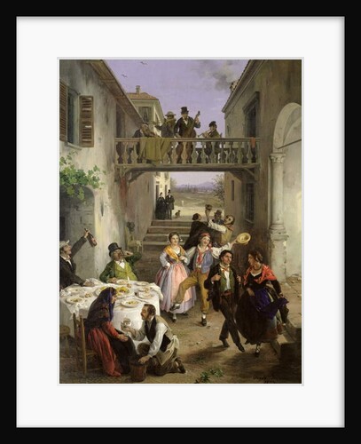 A Wedding at Brianza, 1873 by Angelo Inganni