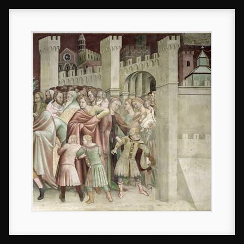 The Crowd at the Entrance to Jerusalem by Barna da Siena