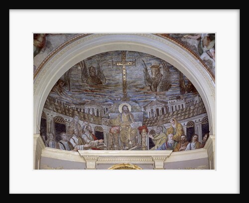 Christ Enthroned surrounded by the Apostles and Saints Pudentiana and Praxedis, in the Apse by Paleo-Christian