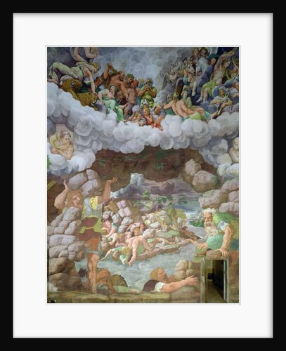 Detail of the destruction of the giants by Jupiter's thunderbolts, Sala dei Giganti, 1536 by Giulio Romano