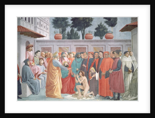 The Resurrection of Theophilus, the Son of the King of Antioch by Masolino and Filippino Lippi Masaccio