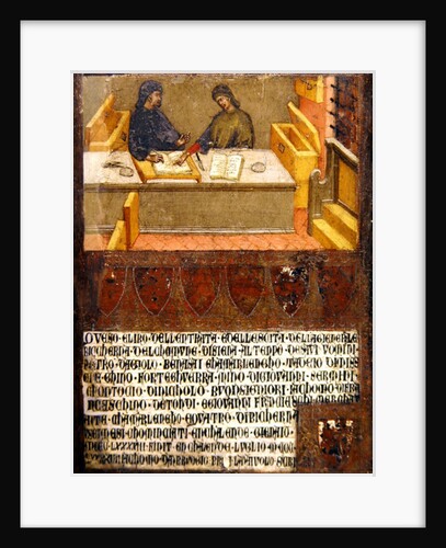 Chief Financial Officer and Scribe at their desk in the Biccherna by Paolo di Giovanni Fei