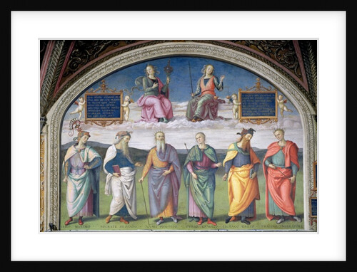 Lunette of Prudence and Justice by Pietro Perugino