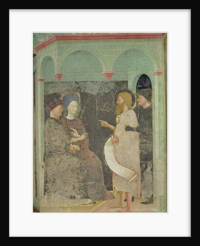 John the Baptist scolding Herod and Herodias for their adultery, 1435 by Tommaso Masolino da Panicale