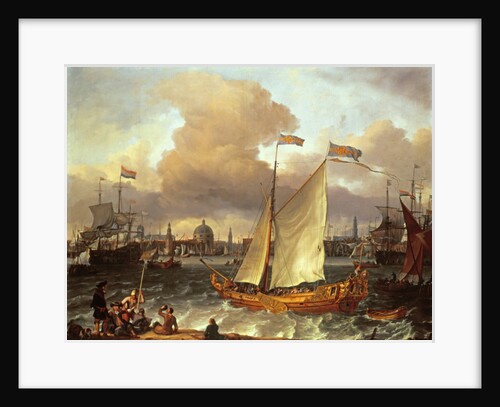 The Swedish Yacht 'Lejouet', in Amsterdam Harbour, 1674 by Ludolf I Backhuysen