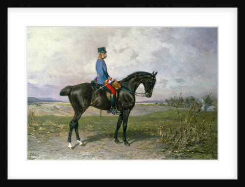 Emperor Franz Joseph I on his Austrian horse, 1898 by Julius von Blaas