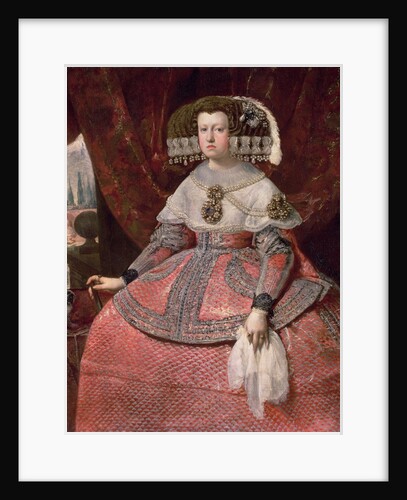 Queen Maria Anna of Spain in a red dress, 1655-60 by Diego Rodriguez de Silva y Velazquez