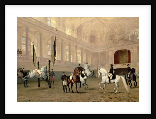 Morning Exercise in the Hofreitschule, Josephsplatz, 1890 by Julius von Blaas