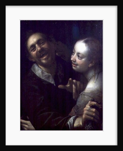 A Laughing Couple, self portrait of the artist with his wife, 1596 by Johann or Hans von Aachen
