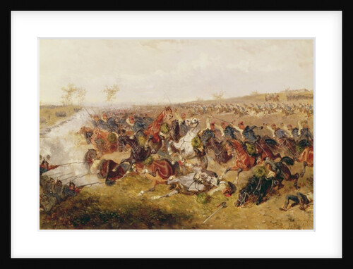 Battle of Schweinschaedel, 29th July 1866 by Alexander Ritter von Bensa