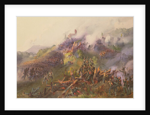 The Battle of Vicenza: the Storming of Monte Berico, June 1848 by Franz Gerusch