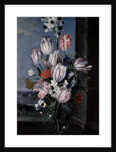 Flowers in a Crystal Vase, 1652 by Jan van den Hecke