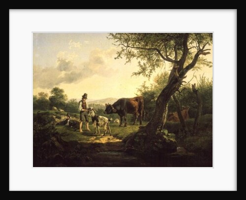 Landscape with a Shepherd, 1826 by Friedrich Gauermann
