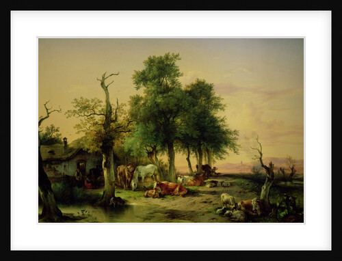 Pasture land by Friedrich Gauermann