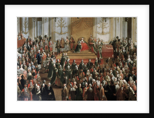 Maria Theresa at the Investiture of the Order of St. Stephen, 1764 by Martin van Mytens or Meytens