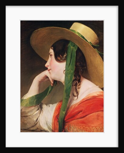 Girl in a Yellow Straw Hat by Friedrich von Amerling