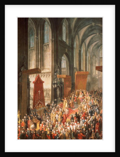 The Investiture Joseph II following his coronation as Emperor of Germany in Frankfurt Cathedral, 1764 by Martin van Mytens or Meytens
