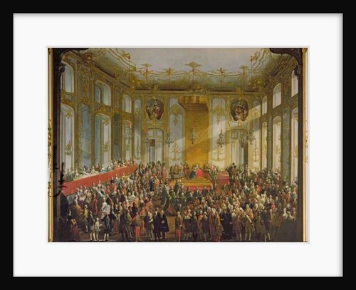 Empress Maria Theresa at the Investiture of the Order of St. Stephen, 1764 by Martin van Mytens or Meytens