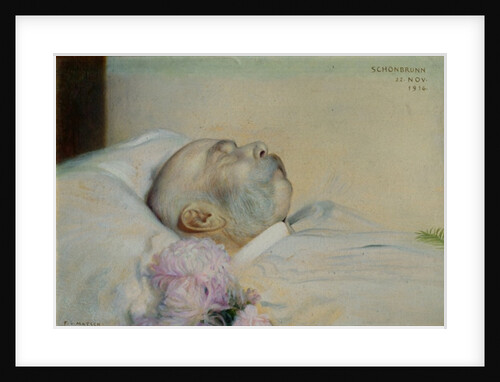 Emperor Franz Joseph I of Austria on his death-bed, 1916 by Franz von Matsch