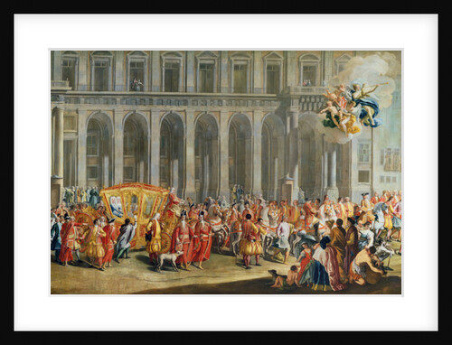 The Departure of Alois Thomas von Harrach, Viceroy of Naples from the Palazzo Reale di Capodimonte by Nicolo Maria Russo or Rossi