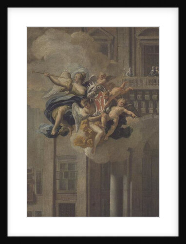 Fame bearing the coat of arms of the House of Harrach by Nicolo Maria Russo