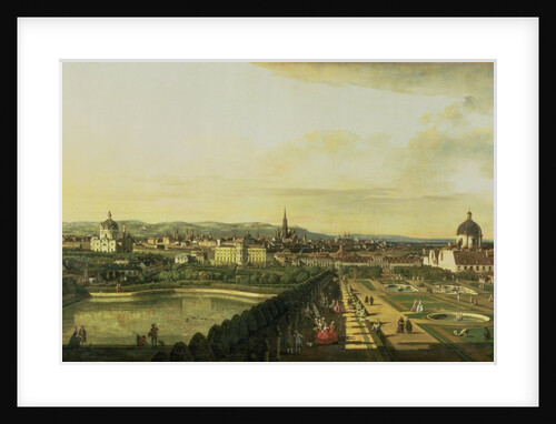 The Belvedere from Gesehen, Vienna by Bernardo Bellotto