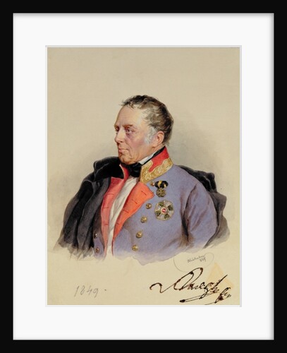 Johann Joseph Wenzel, Count Radetzky Governor of the Lombardo-Venetian territories in the mid 1800s, 1849 by Josef Nikolaus Kriehuber