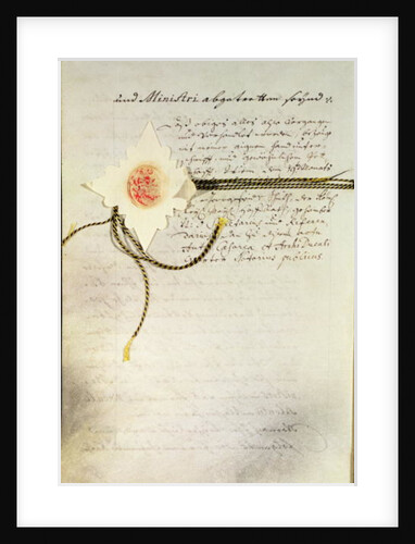 The 'Pragmatic Sanction' issued by Emperor Charles VI in Germany settling the succession to the Habsburg lands on his daughter Maria Theresa, 1713 by Anonymous
