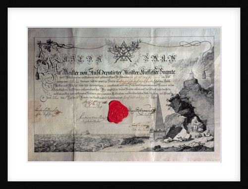 Masonic certificate, 1785 by Anonymous