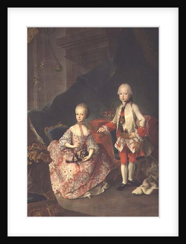 Two children of Empress Maria Theresa of Austria Leopold and his sister Princess Maria Christine by Martin van Mytens or Meytens