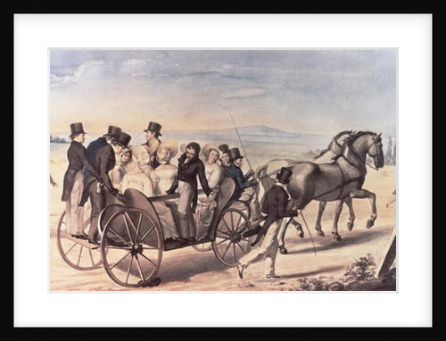 Excursion of the Schubertians from Atzenbrugg to Aumuhl, with Franz Peter Schubert standing to the left with the artist, 1820 by Leopold Kupelwieser