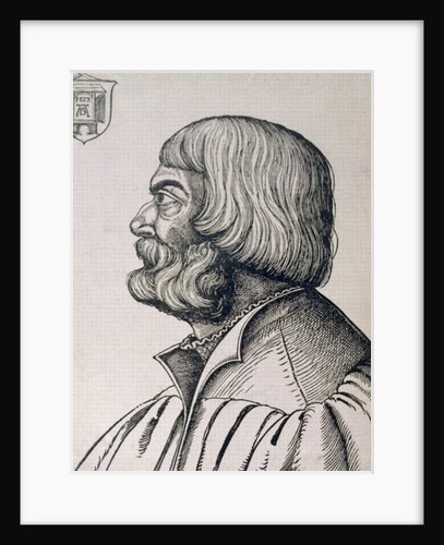 Profile portrait of Albrecht Durer, 1527 by Erhard Schon