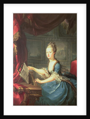 Archduchess Marie Antoinette Habsburg-Lothringen at the spinet by Franz Xaver Wagenschon