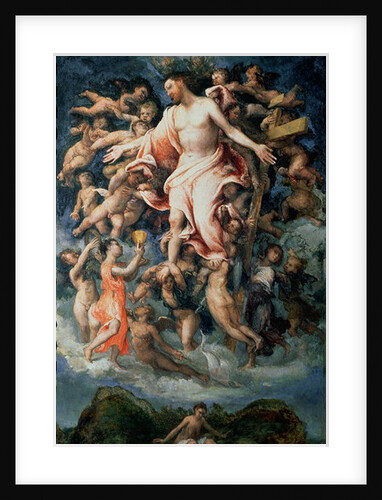 Angel collecting blood from the wounds of Christ, 1543 by Lorenzo Lotto