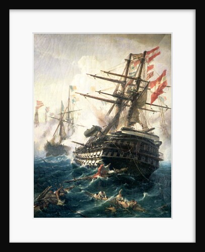 The Battle of Lissa, fought between the Austro-Hungarian Empire and Italy, in 1866 by Constantin Volanakis