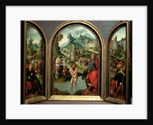 Triptych of the Cleansing of Naaman by Cornelis Engelbrechtsen
