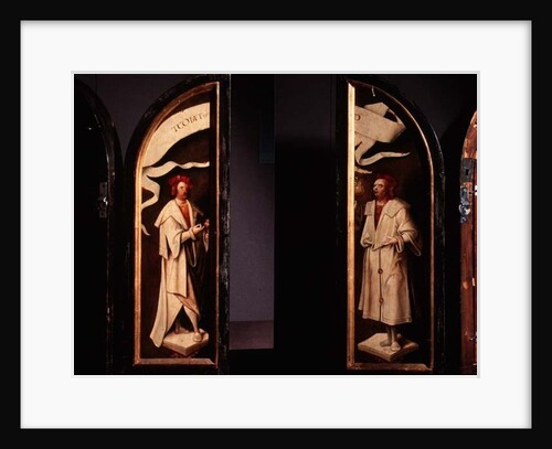 The Cleansing of Naaman Triptych: side panels depicting the martyrs Cosmas and Damian, protectors against sickness, 1520 by Cornelis Engelbrechtsen