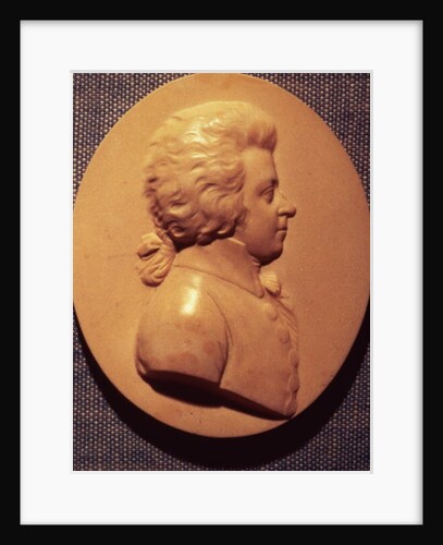 Portrait medallion of Wolfgang Amadeus Mozart by Leonhard Posch