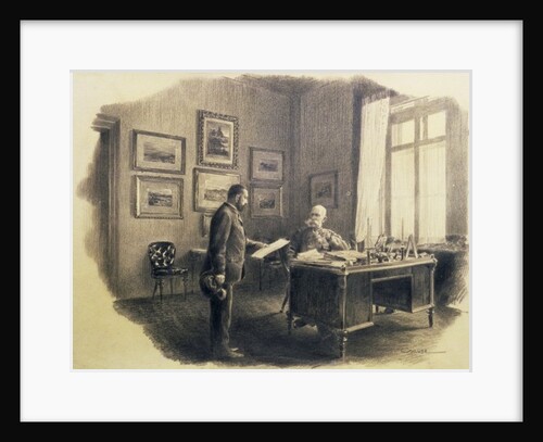 Emperor Franz Joseph I of Austria at his writing desk at Jagdrock by Wilhelm Gause