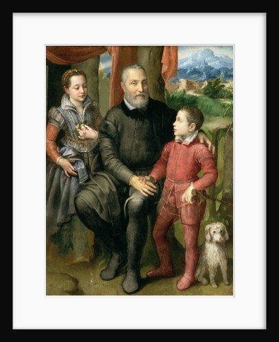 Portrait of the artist's family, Minerva Amilcare and Asdrubale, 1559 by Sofonisba Anguissola