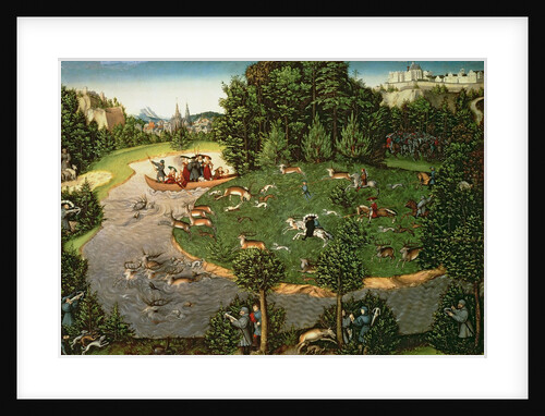 Stag Hunt of Elector Friedrich III the 'Wise', 1529 by Lucas the Elder Cranach