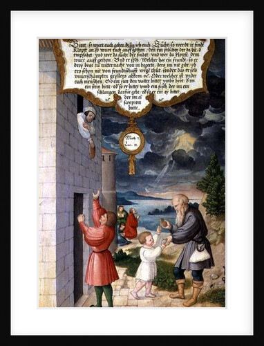 Which of you, when asked by his son for a loaf, will hand him a stone? by Matthias Gerung or Gerou