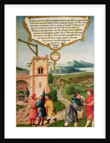 Whoever gives one of these little ones even a cup of cold water because he is a disciple, I tell you, he shall not lose his reward by Matthias Gerung or Gerou