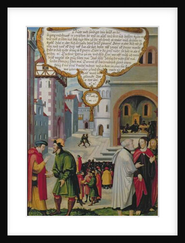 The Realm of Heaven may be compared to a king who resolved to settle accounts with his servants by Matthias Gerung or Gerou