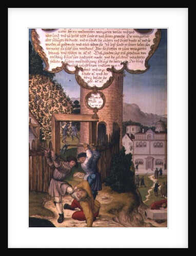The vinedressers killing the heir of the vineyard owner by Matthias Gerung or Gerou