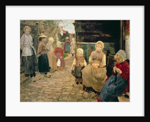 Fisherman's children in Zandroot, 1882 by Fritz von Uhde