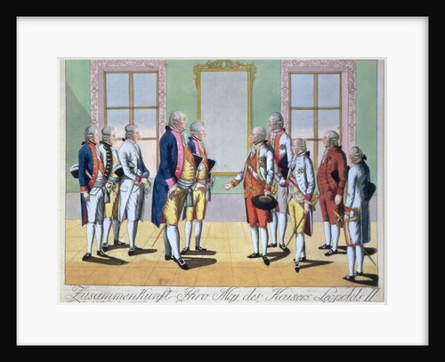 Emperor Leopold II, Frederick William II King of Prussia and Frederick Augustus I the 'Just', Elector of Saxony meeting at Pillnitz on 24th August 1791 by Anonymous