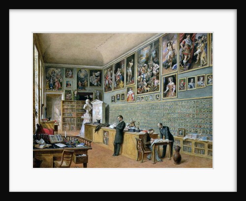 The Library, in use as an office of the Ambraser Gallery in the Lower Belvedere, 1879 by Carl Goebel