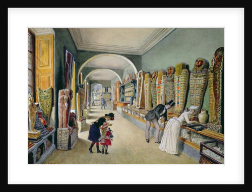 The Corridor and the last Cabinet of the Egyptian Collection in the Ambraser Collection of the Lower Belvedere, 1875 by Carl Goebel